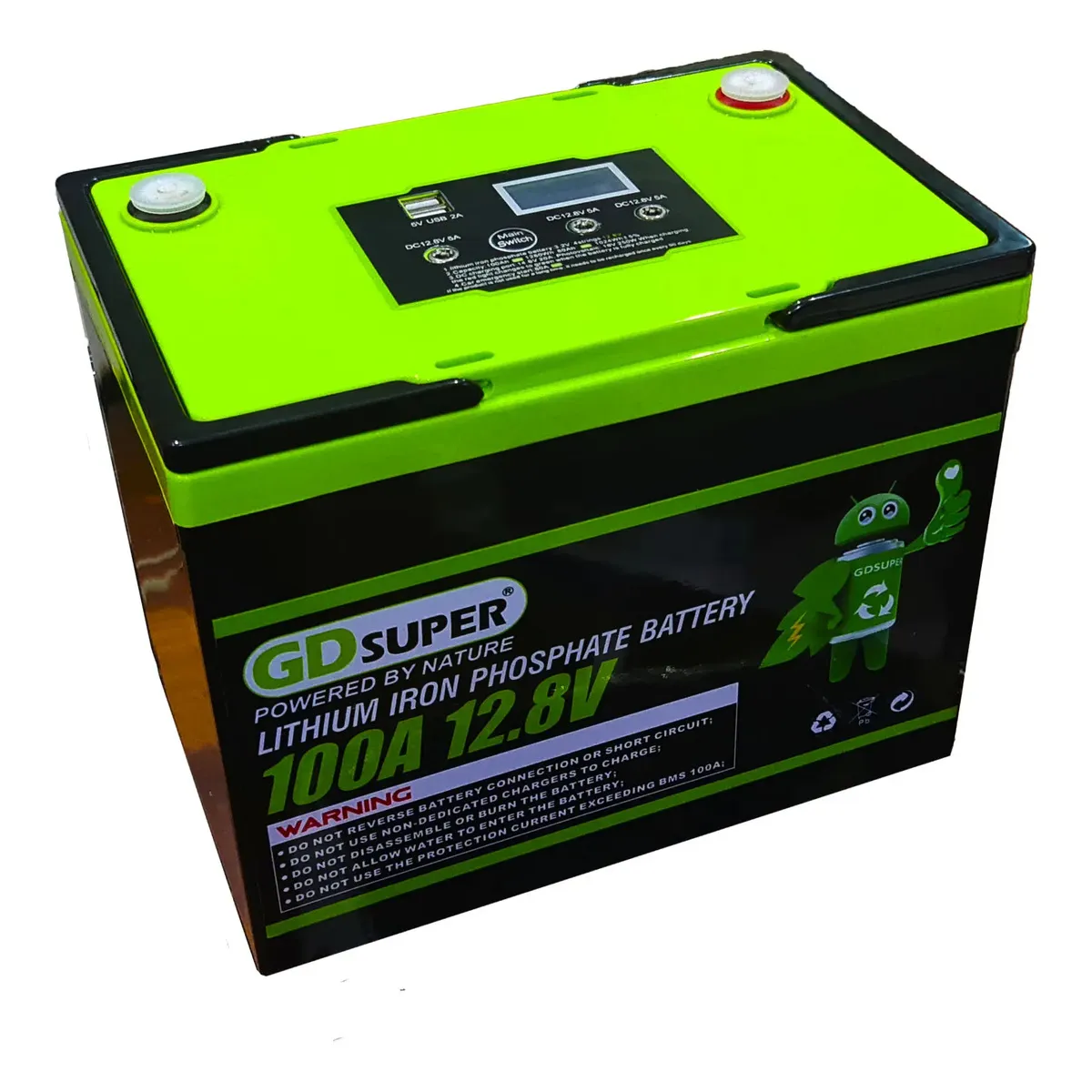 Batería Qp 12.8v 100ah Energía Solar Usb 5v Litio, marca GENERICO - Foto Principal