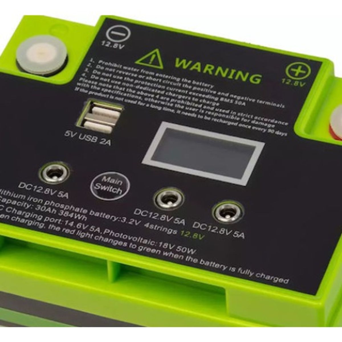 GENERICO - Batería Qp 12.8v 50ah Energía Solar Usb 5v Litio