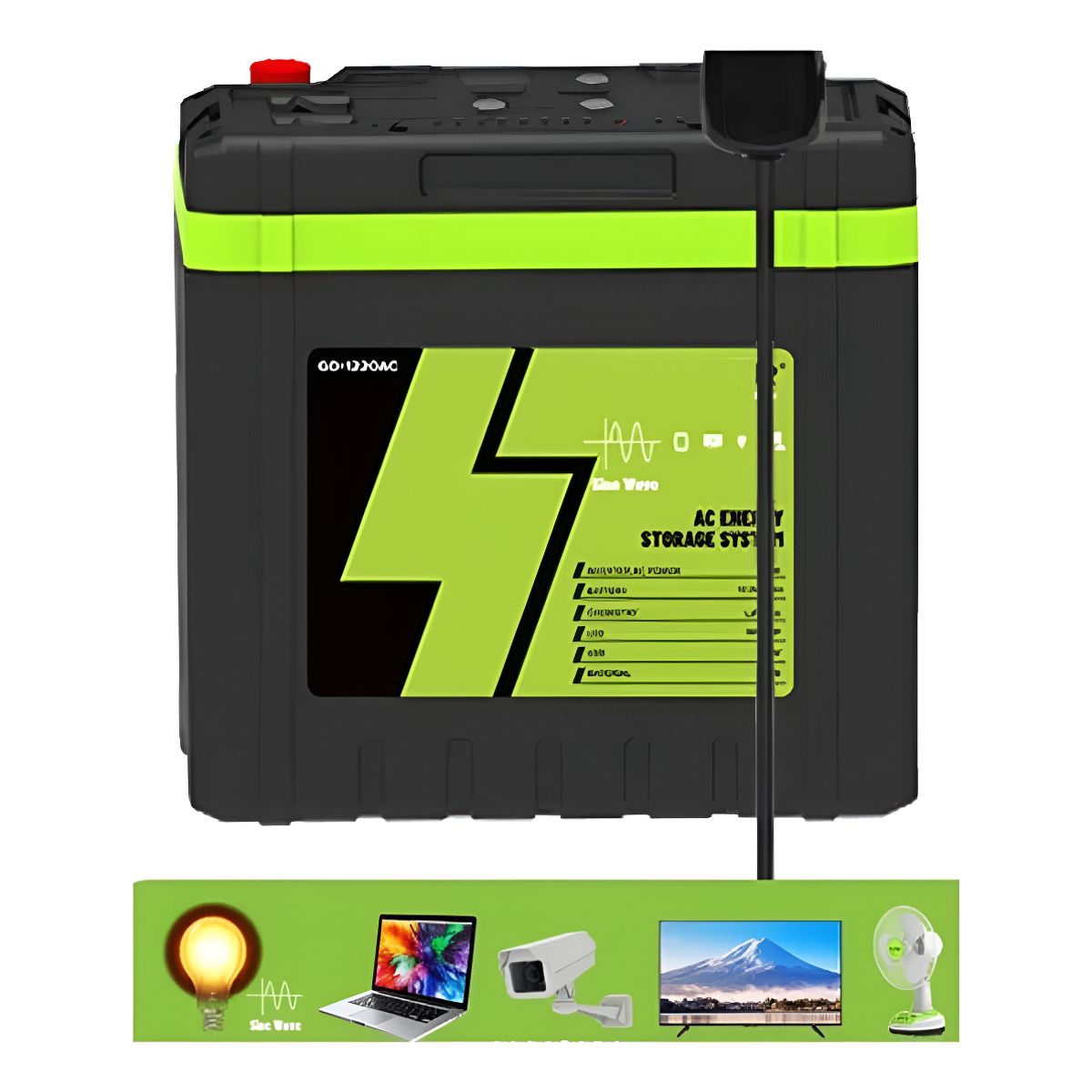 GENERICO - Kit Solar Camping Bateria Lifep04 12.8v 25ah Ampolleta Led