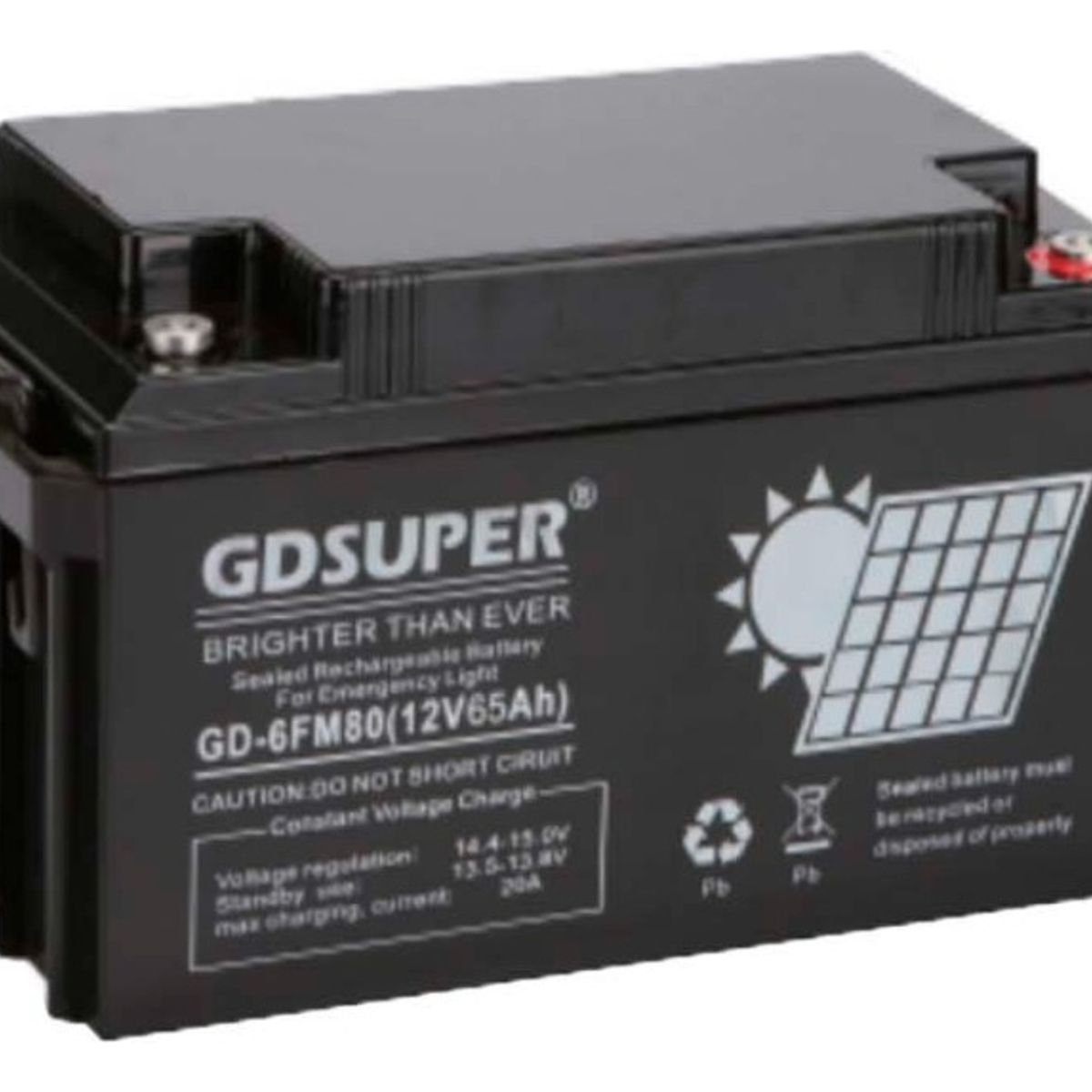 GENERICO - Batería Ciclo Profundo Qp Gel 12v 65ah Energía Solar 220065a
