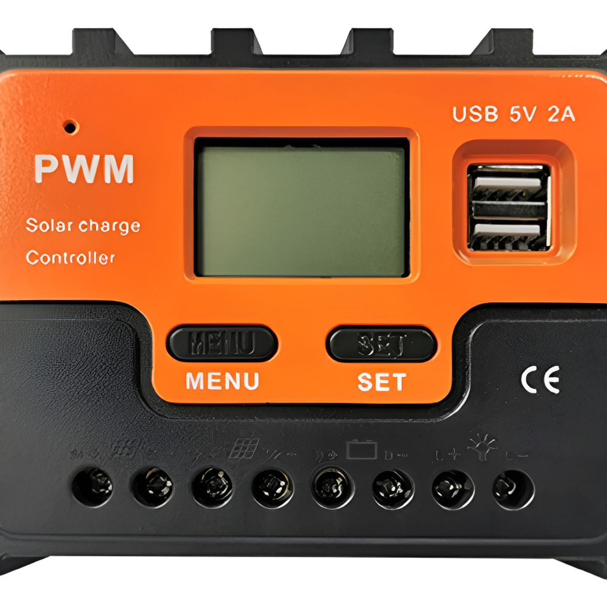 GENERICO - Regulador Carga Solar Controlador Digital 12v 24v 20a 2 Usb 220075