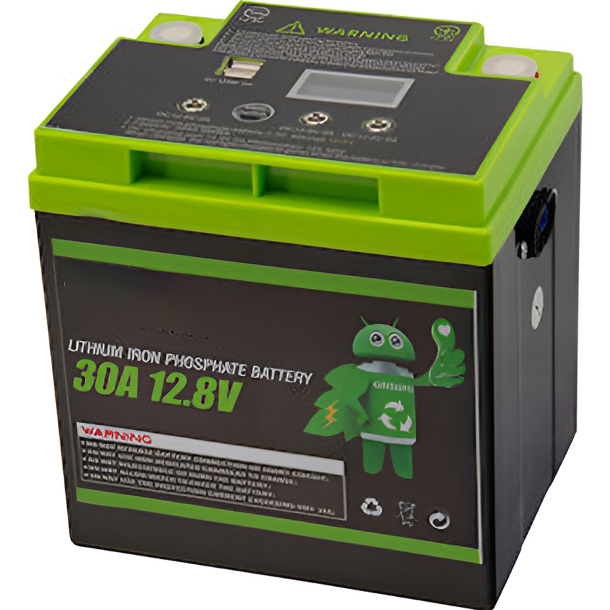 GENERICO - Batería Qp 12.8v 30ah Energía Solar Usb 5v Litio