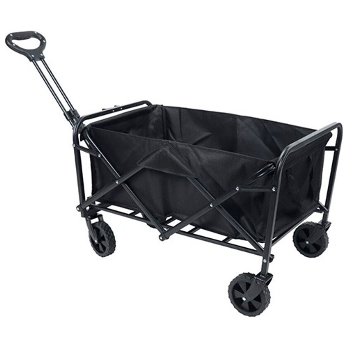 GENERICO - Carrito Para Compras Plegable Ideal Para Camping 5 Pulgadas Negro