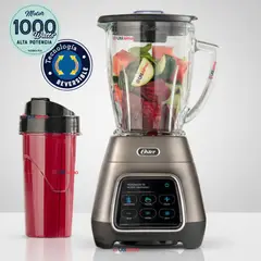 OSTER - Licuadora Oster® programas automáticos tecnología reversible,táctil y vaso BLend-N-Go BLSTPYG1312XBG