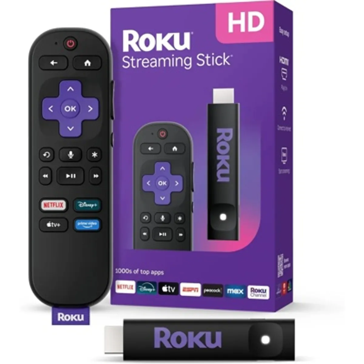 ROKU - Roku Streaming Stick HD 2025 WiFi HDMI Control Remoto Sin Bloqueo Nuevo