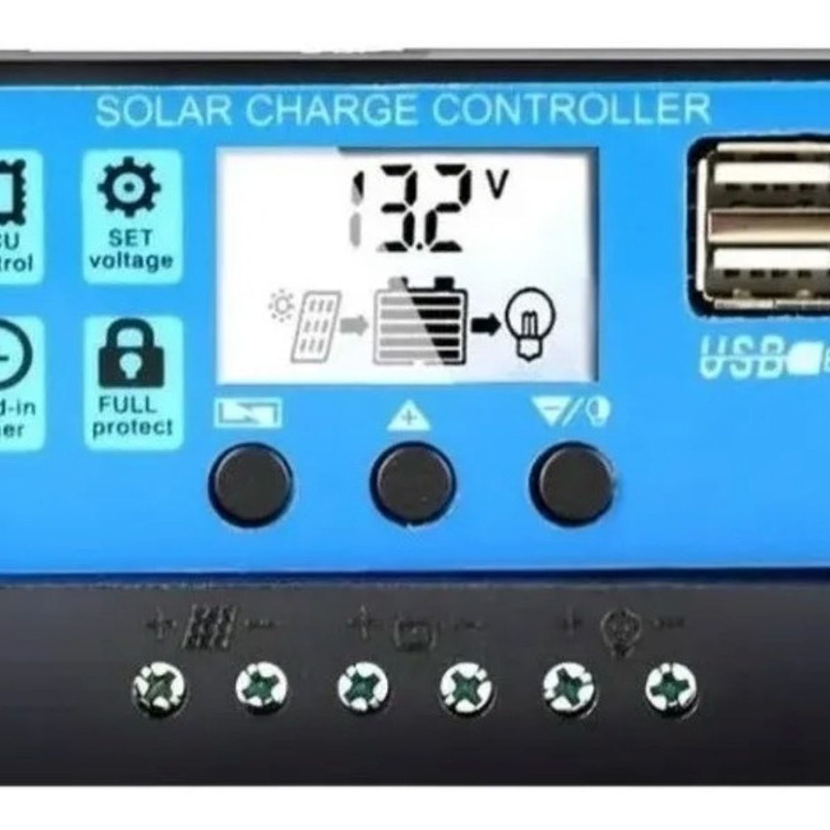GENERICO - Regulador Controlador Carga Solar Digital 12v 24v 30a