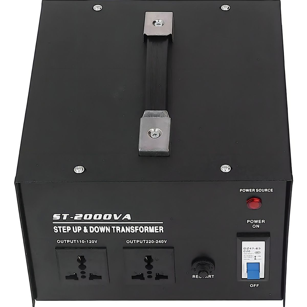 GENERICO - Transformador Voltaje 110v - 220v De 2000 Watts