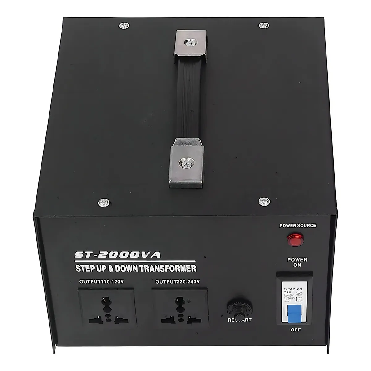 GENERICO - Transformador Voltaje 110v - 220v De 2000 Watts