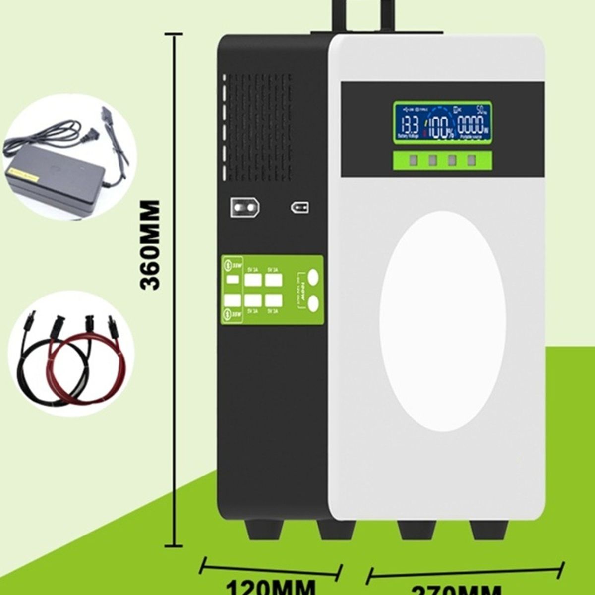 GENERICO - Estacion De Energia Portatil 600w Solar 640wh Led