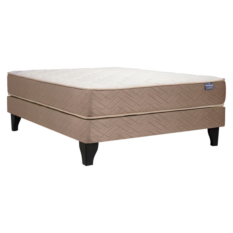 CELTA Cama Europea Bamboo 2 Plazas X 1.90Mt Base Normal