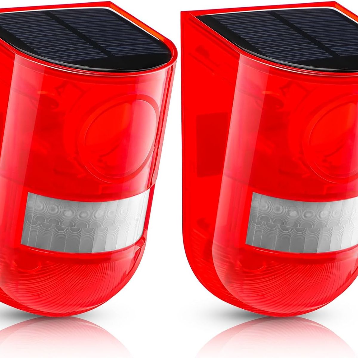 MOVI - Pack 2 Alarma Solar Exterior 129 dB Sensor Movimiento Impermeable