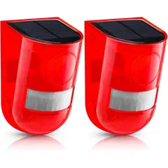 MOVI - Pack 2 Alarma Solar Exterior 129 dB Sensor Movimiento Impermeable