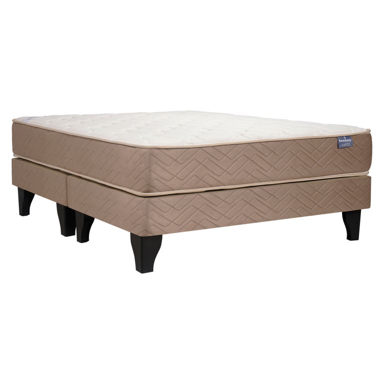 CELTA Cama Europea Bamboo 2 Plazas X 1.90Mt Base Dividida