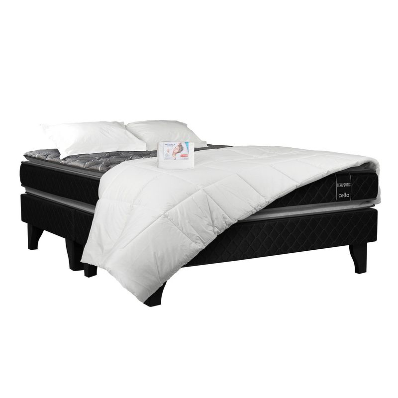CELTA - Cama Europea Terapeutic 2 Plazas Bases Dividida + Textil Celta