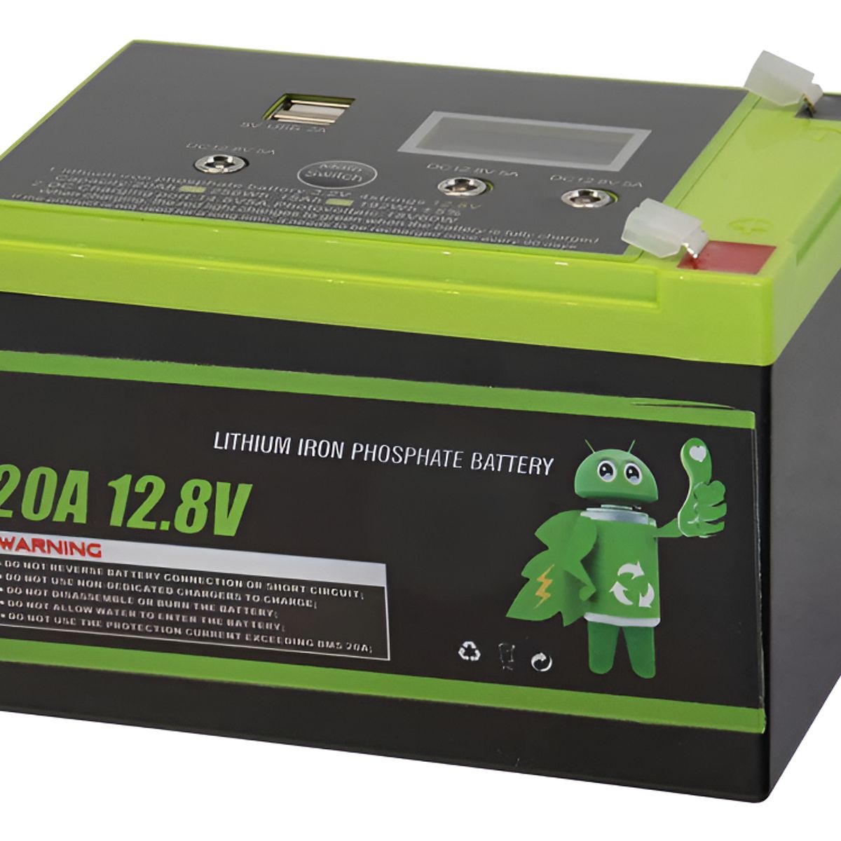 GENERICO - Batería Qp 12.8v 20ah Energía Solar Usb 5v Litio