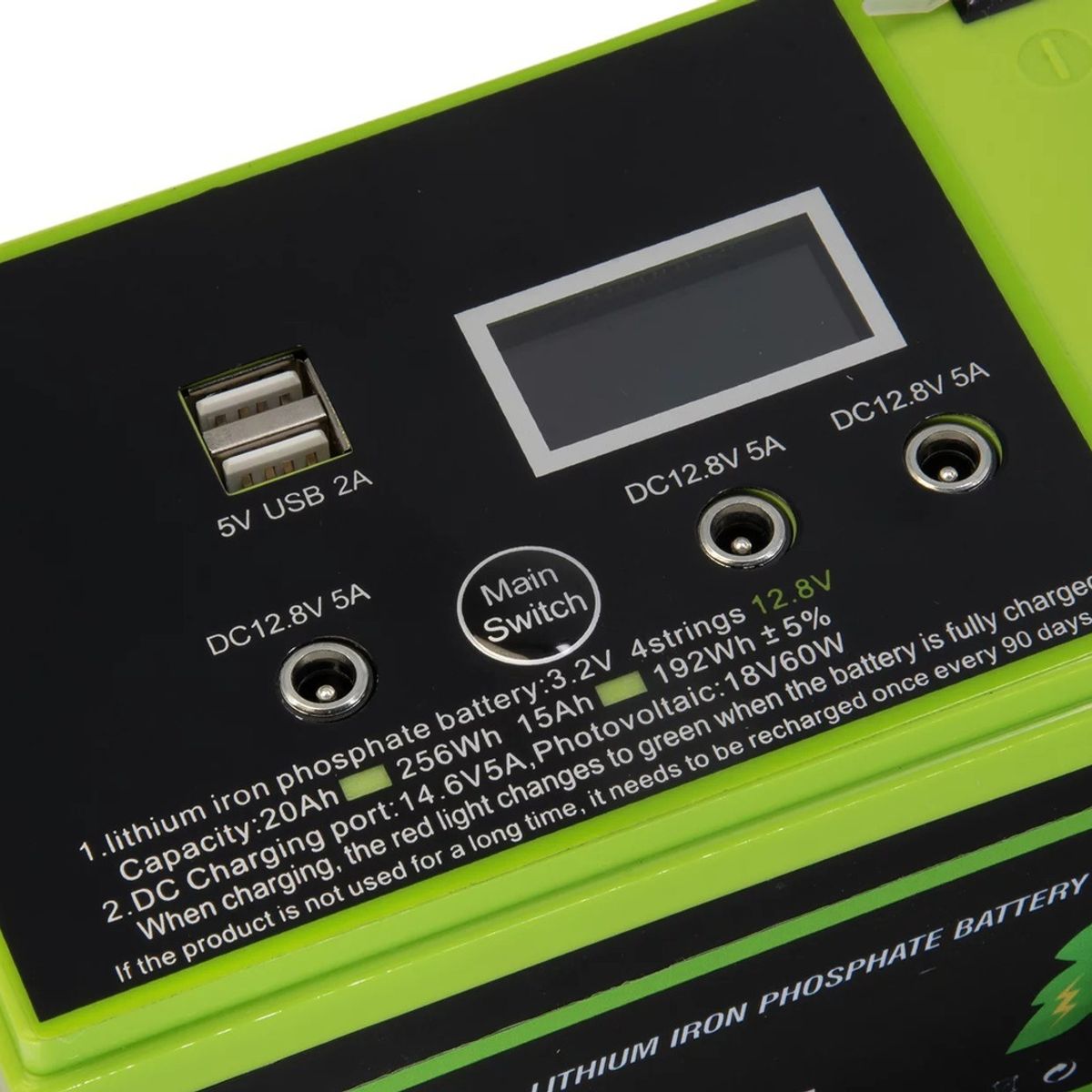 GENERICO - Batería Qp 12.8v 20ah Energía Solar Usb 5v Litio