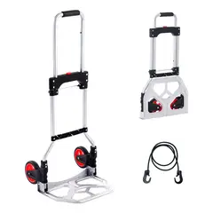 GENERICO - Carro Carga Plegable Tipo Yegua Aluminio 80 Kg + Pulpo