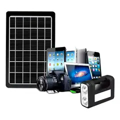 GENERICO - Cargador Panel Solar 8w 6v Celular Energía Solar Camping 220059