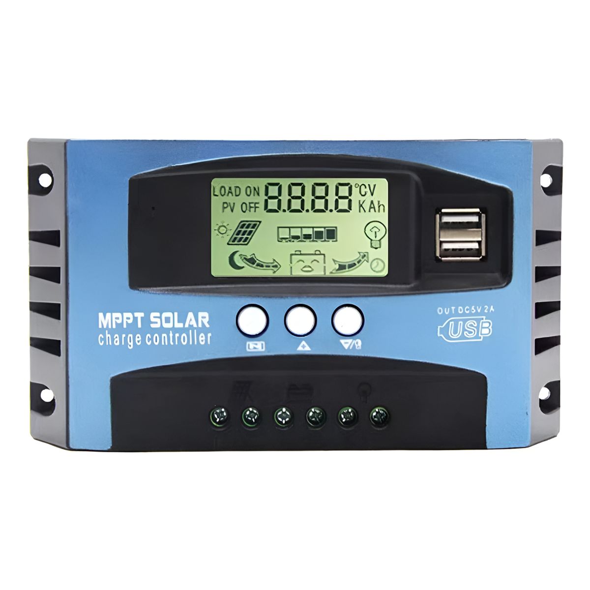 GENERICO - Regulador De Carga Solar Digital 12v 24v 40a 2 Usb  003271 003271 B14