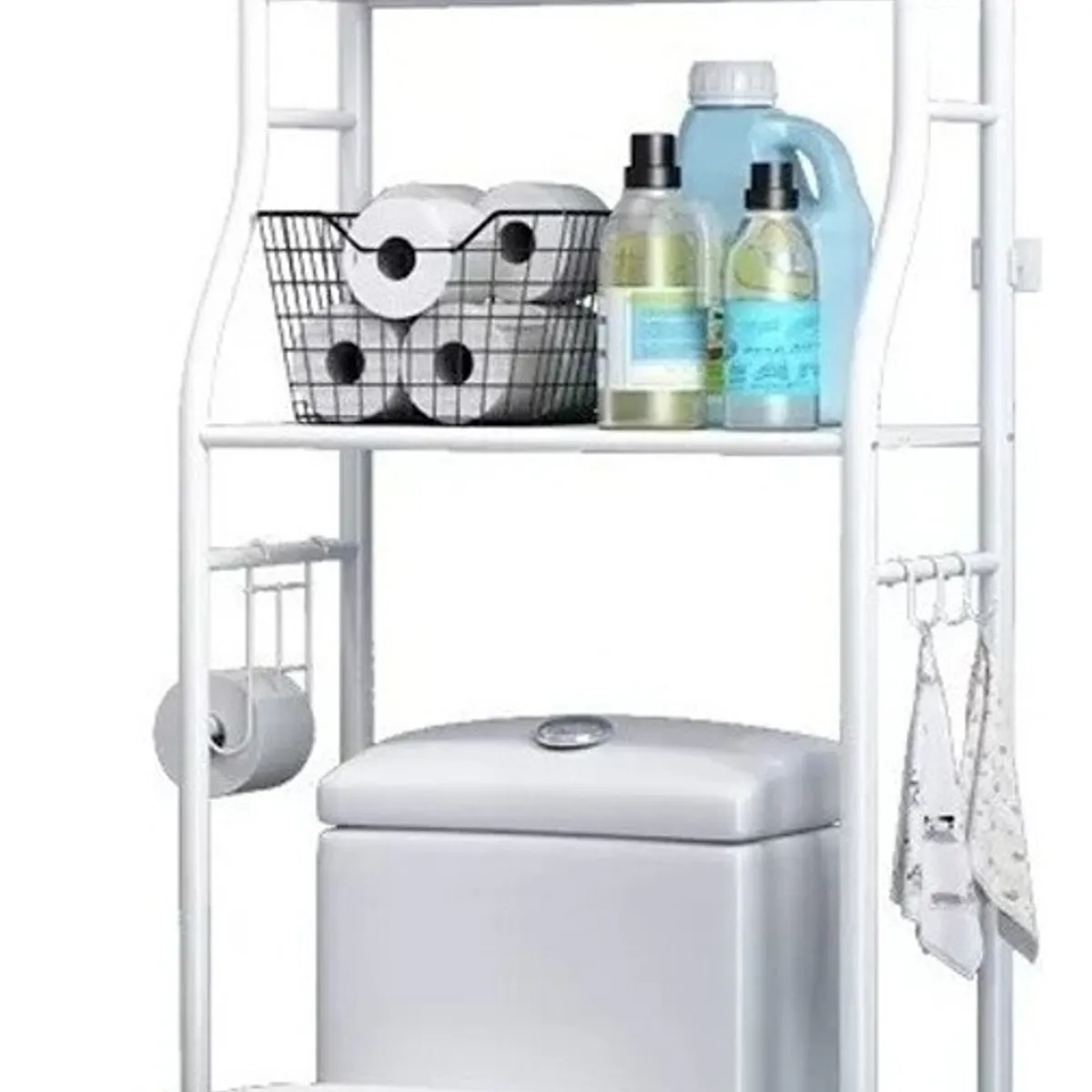 GENERICO - Estante Mueble Organizador Baño 3 Niveles Repisa Nanmao Color Blanco