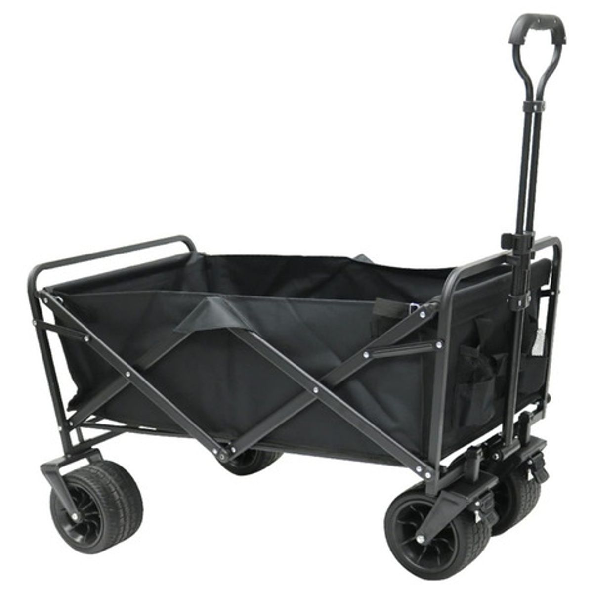 GENERICO - Carrito Para Compras Plegable Ideal Para Camping 8 Pulgadas Negro