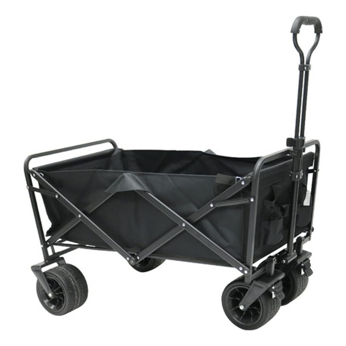 GENERICO - Carrito Para Compras Plegable Ideal Para Camping 8 Pulgadas Negro