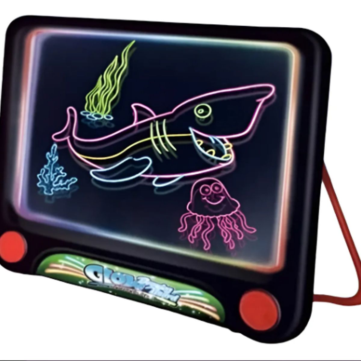 GENERICO - Pizarra 3d Led Luminosa Mágica Glow Para Niños Plumones Neón Negro