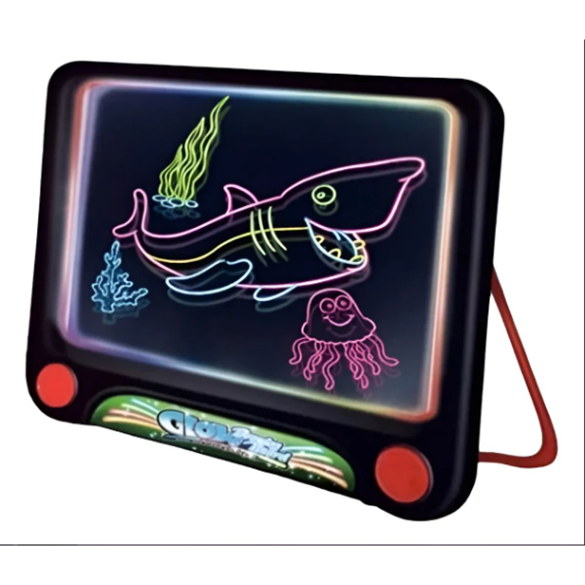 GENERICO - Pizarra 3d Led Luminosa Mágica Glow Para Niños Plumones Neón Negro