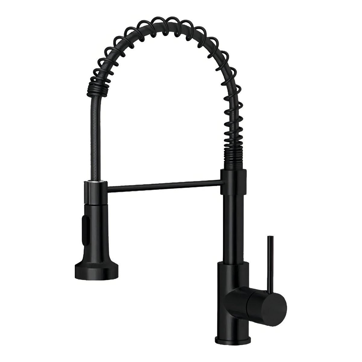 GENERICO - Llave Monomando Lavaplatos Flexible Griferia Cocina Luxury Acabado Mate Color Negro