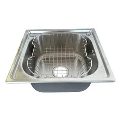 GENERICO - Lavaplatos Simple Victtorino Acero Inoxidable 201 Sobre Mesada 46x41x20cm