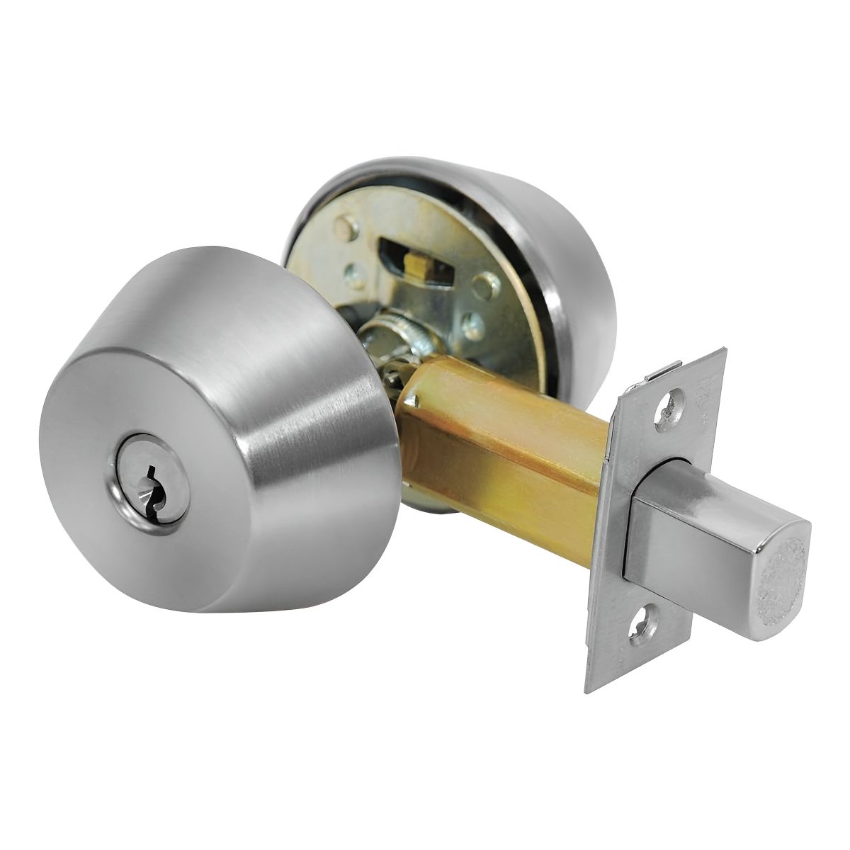 GENERICO - Cerradura Chapa De Seguridad Doble Cerrojo Acero Inoxidable Color Plata - 309019