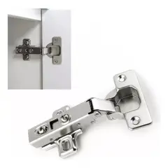 GENERICO - Set 2 Bisagras Rectas Cierre Suave 26 Mm Reten Mueble Pernos