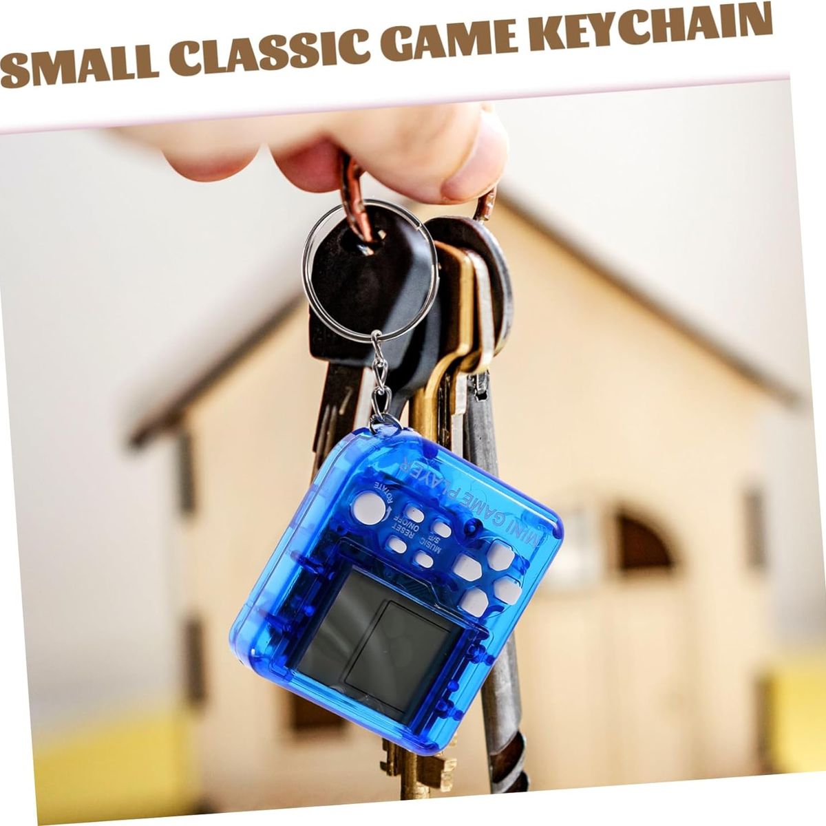 GENERICO - Mini Consola Llavero Multi Juegos Negro