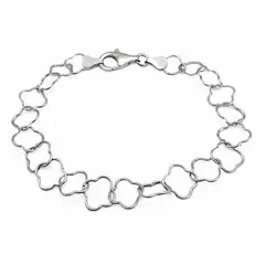 JOYAS MYTOKE - Pulsera Trebol Cuatro Hojas Amuleto Plata Fina 925