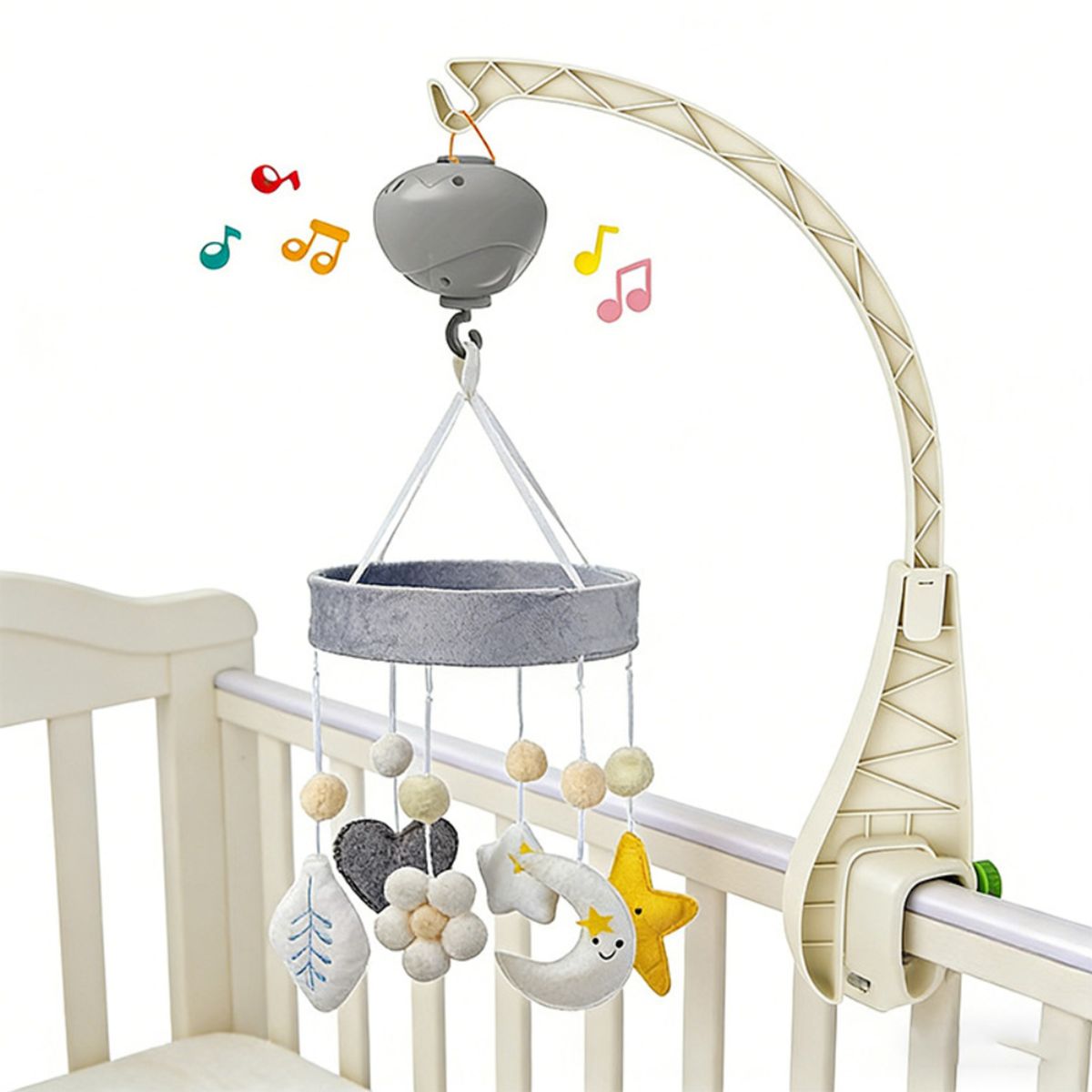 ABC BABY - MÓVIL MUSICAL CON FIGURAS DE PELUCHE  GIRO 360°