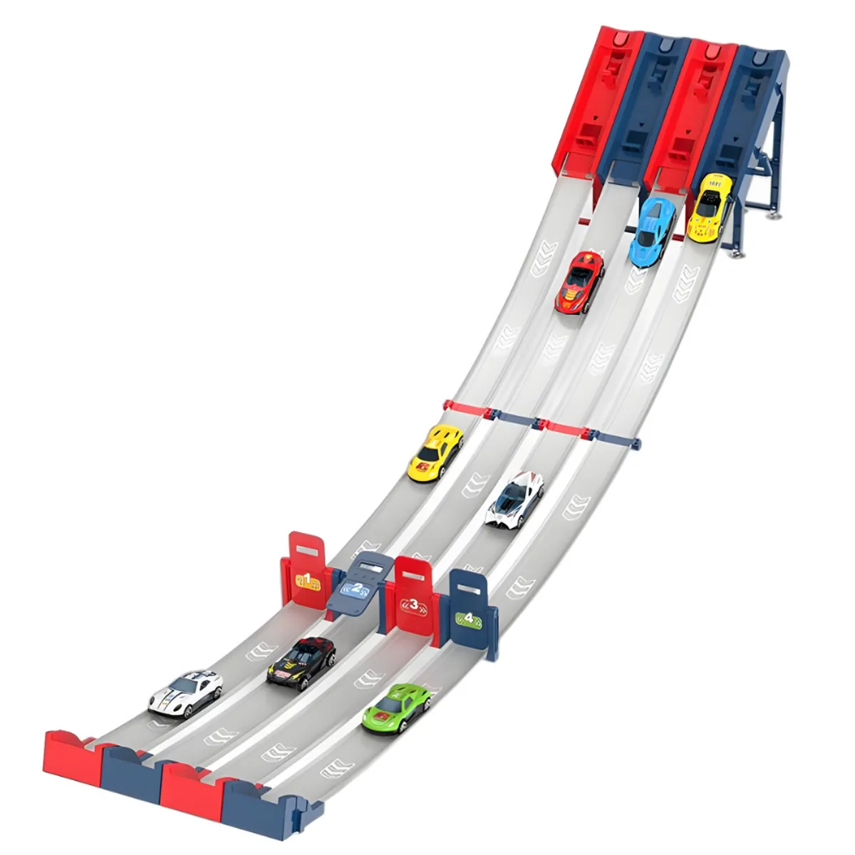 SPEED STACKS - CARRERAS DE AUTOS EN RAMPAS DE BATALLA – SET 4 PISTAS