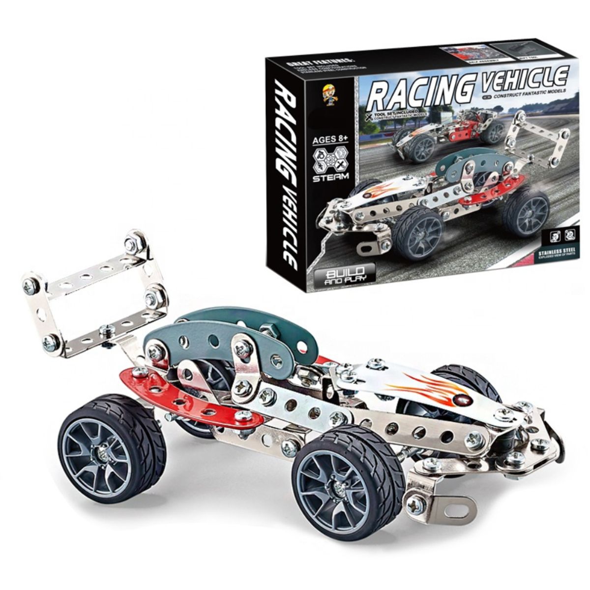 TRUCK REPUBLIC - MEKANO AUTO DE CARRERA METAL – 146 PIEZAS