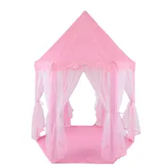 GENERICO - CARPA INFANTIL CON FORMA DE CASTILLO ROSADA