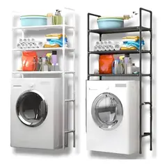 GENERICO - Organizador Estante De Lavadora Baño Metalico Rack 3 Niveles