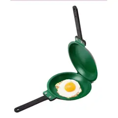 GENERICO - Sartén Doble Cara Antiadherente Para Panqueques Tortillas Verde