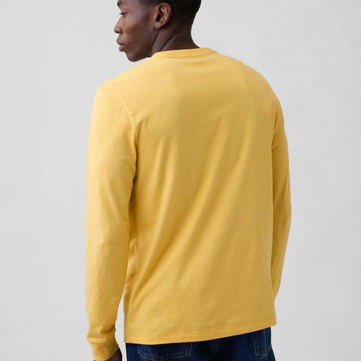 GAP - Polera Hombre Manga Larga Amarillo Gap