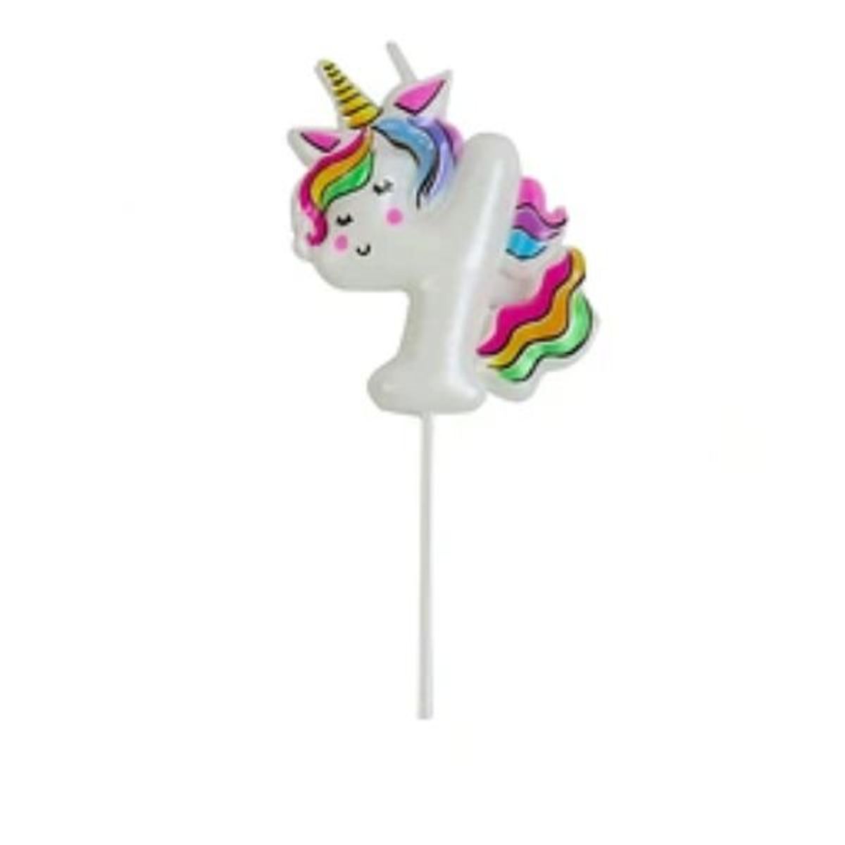 GENERICO - Vela de unicornio Nº 3 4x11cm