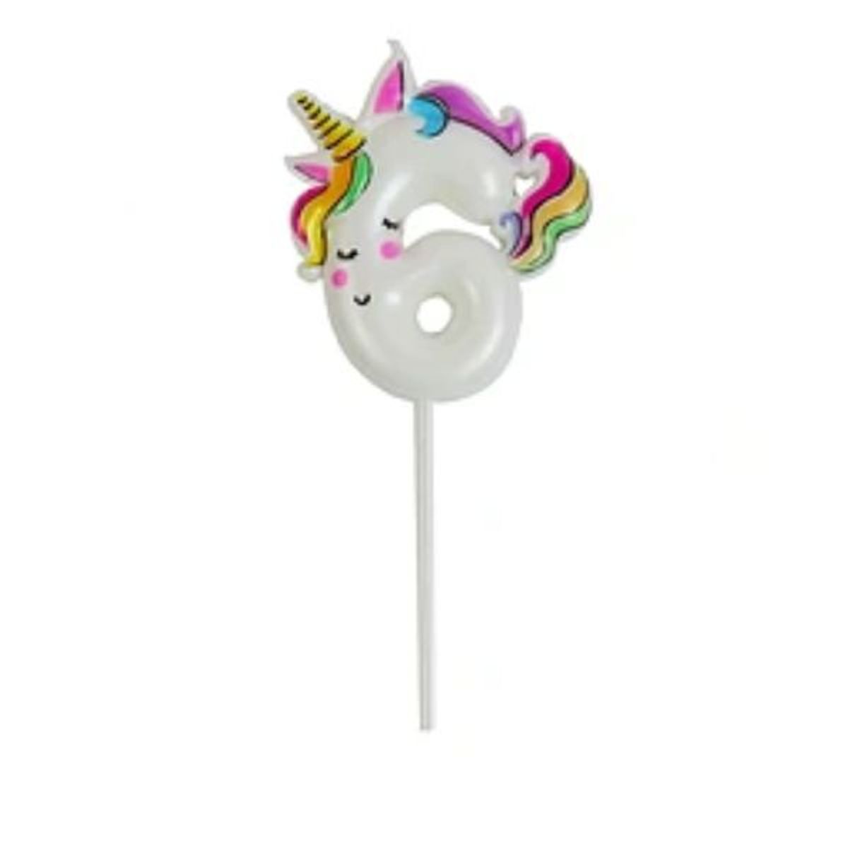 GENERICO - Vela Nº 6 unicornio 11cm
