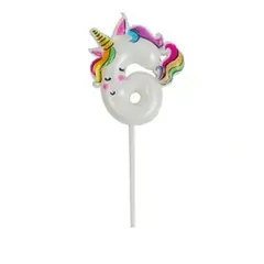 GENERICO - Vela Nº 6 unicornio 11cm