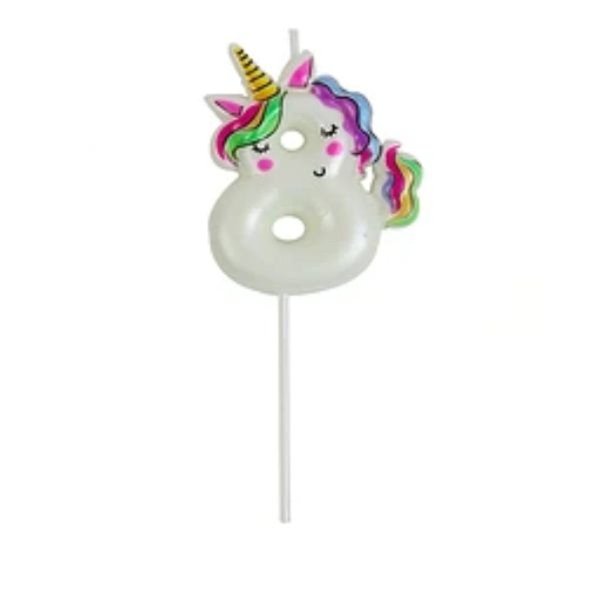 GENERICO - Vela Nº 8 unicornio 11CM