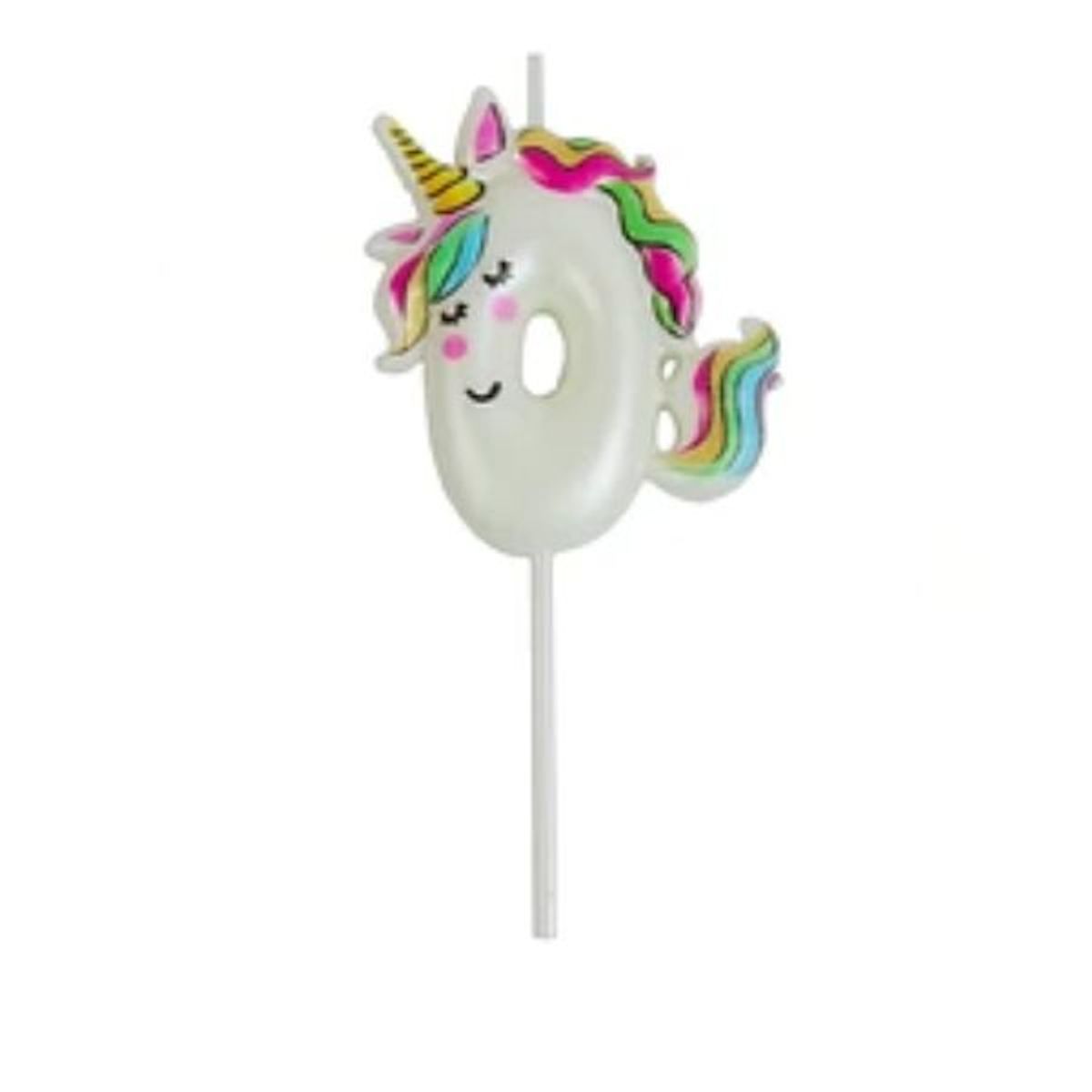 GENERICO - Vela numero 0 unicornio 11cm