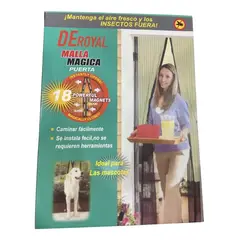 NO LOGO - Malla Ventana Magnética Moscas 210cm Color Blanco Efectiva Negro