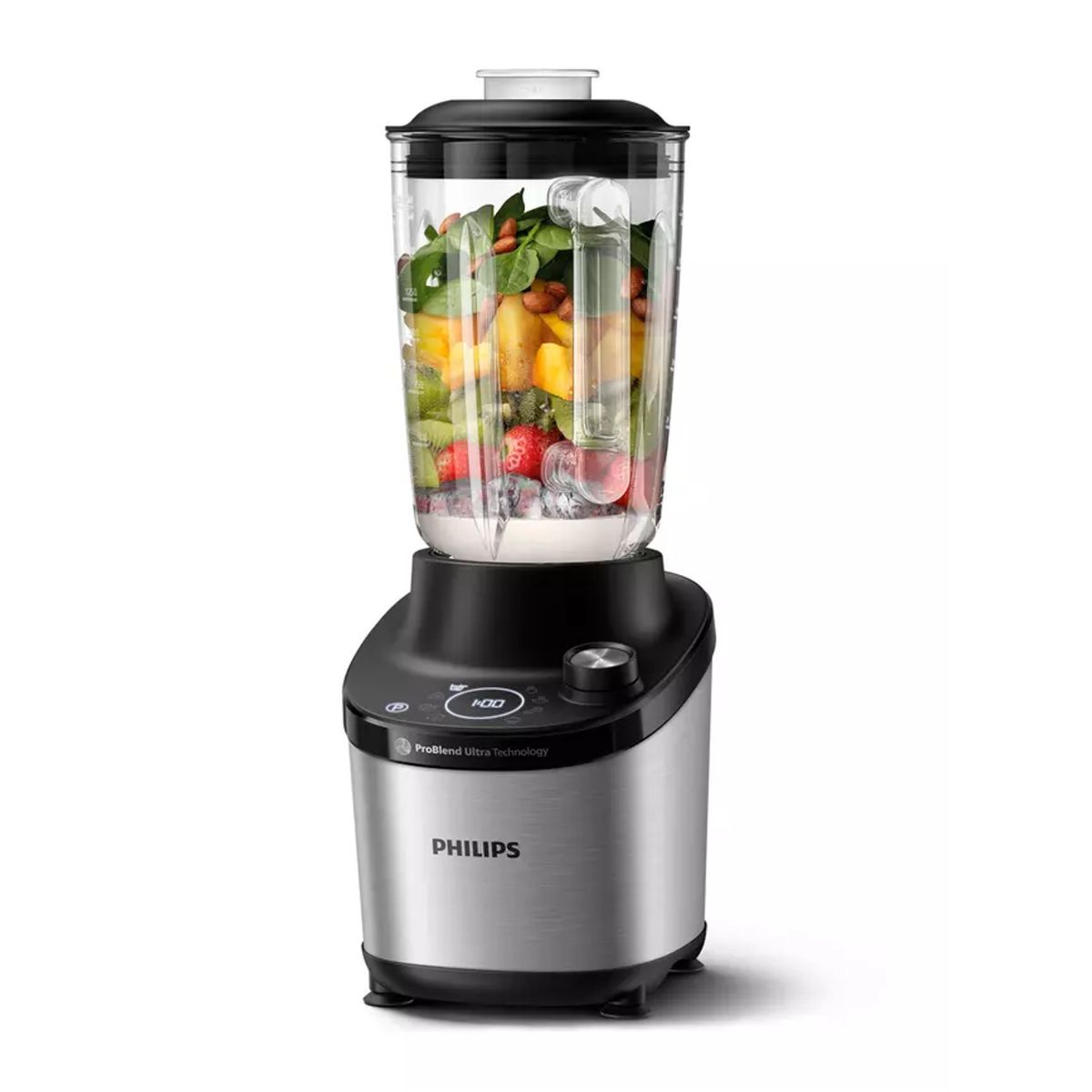 PHILIPS - Licuadora Jarra de Cristal 1500w 2 Litros Acero Inoxidable