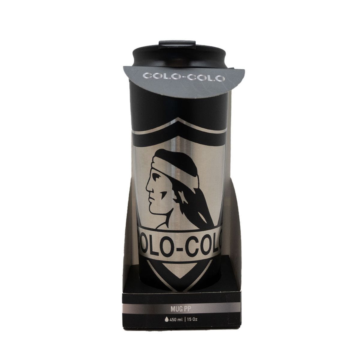 TITANIO - MUG METALICO COLO COLO 450 ML NEGRO