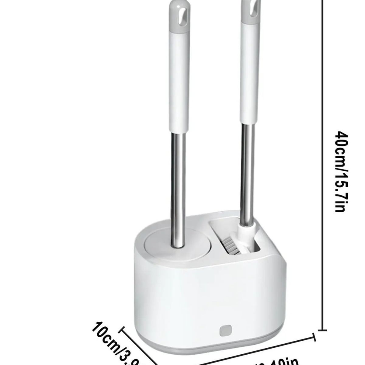 GENERICO - Juego De Doble Cepillo De Baño Wc Cocina Sopapo Base Blanco - 262453